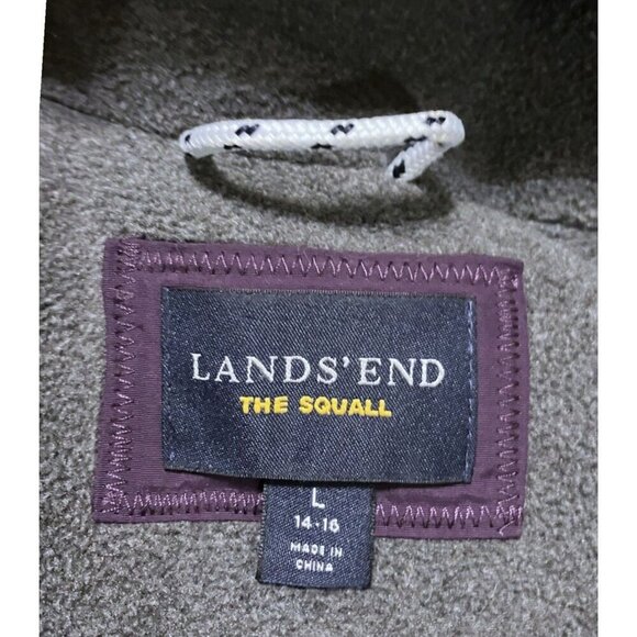 Lands End Squall Insulated Coat Jacket Womens Large 14-16 Purple Utility Chore - Picture 9 of 13